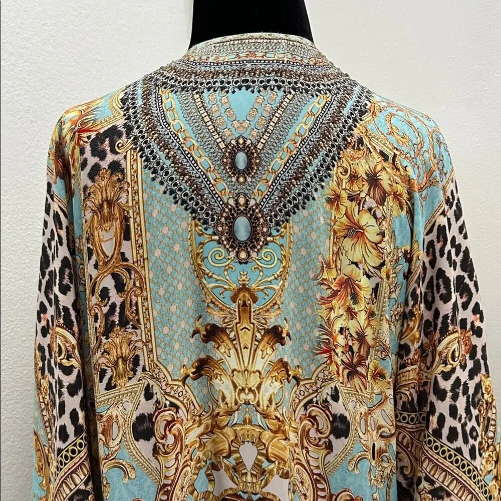 La Moda Clothing True Colours  Hi Lo Kimono Cover-Up, O/S